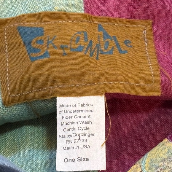 SCRAMBLE Multicolor Patchwork Button Down Shirt - Picture 11 of 12